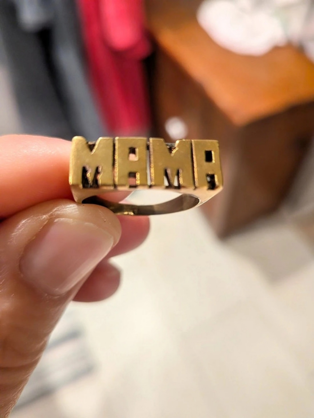 Gold-Tone MAMA ring